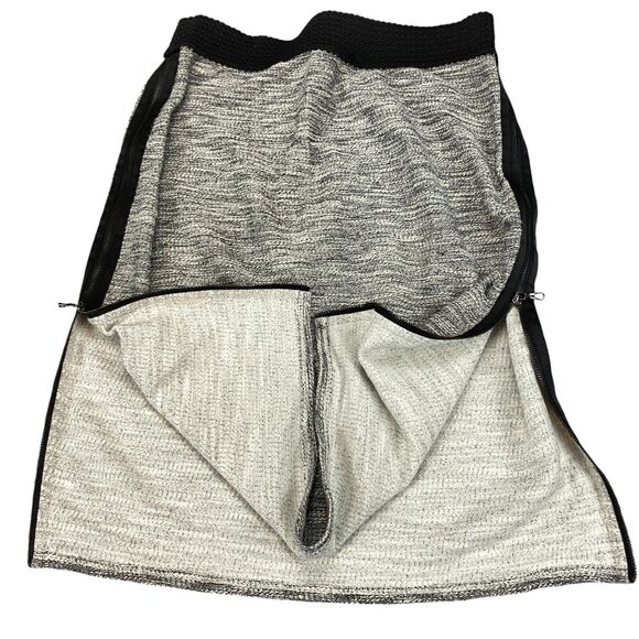 Leifsdottir Pencil Skirt Womens Medium Gray Side Zipper Elastic Waist Pull On - Picture 7 of 12